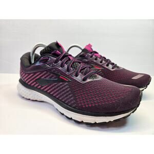 Brooks Womens Ghost 12 1203051B063 Purple Black Running Shoes Lace Up Size 9.5 B